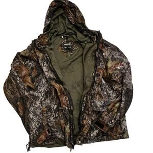 TecH2O Guide Camouflage Hunting Coat/Lined Pants Breathable Waterproof- Large